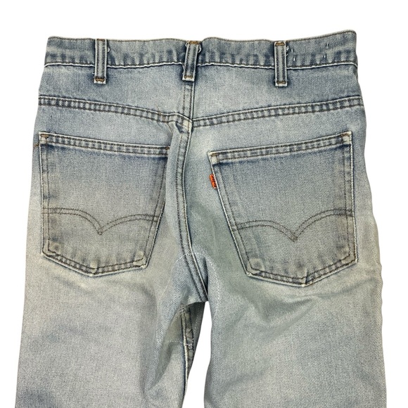Vintage Levi’s 70s orange tab boot cut light wash jeans 27 x 27 USA made - Picture 7 of 9